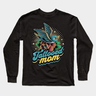 Sparrow Tattooed Mom Long Sleeve T-Shirt